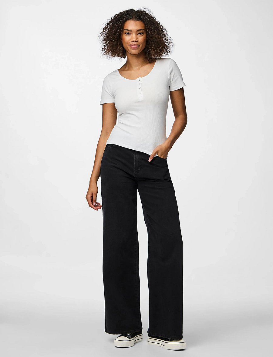 Pieces - PCKITTE SS TOP JRS NOOS BC - kortärmade blusar - bright white - 4