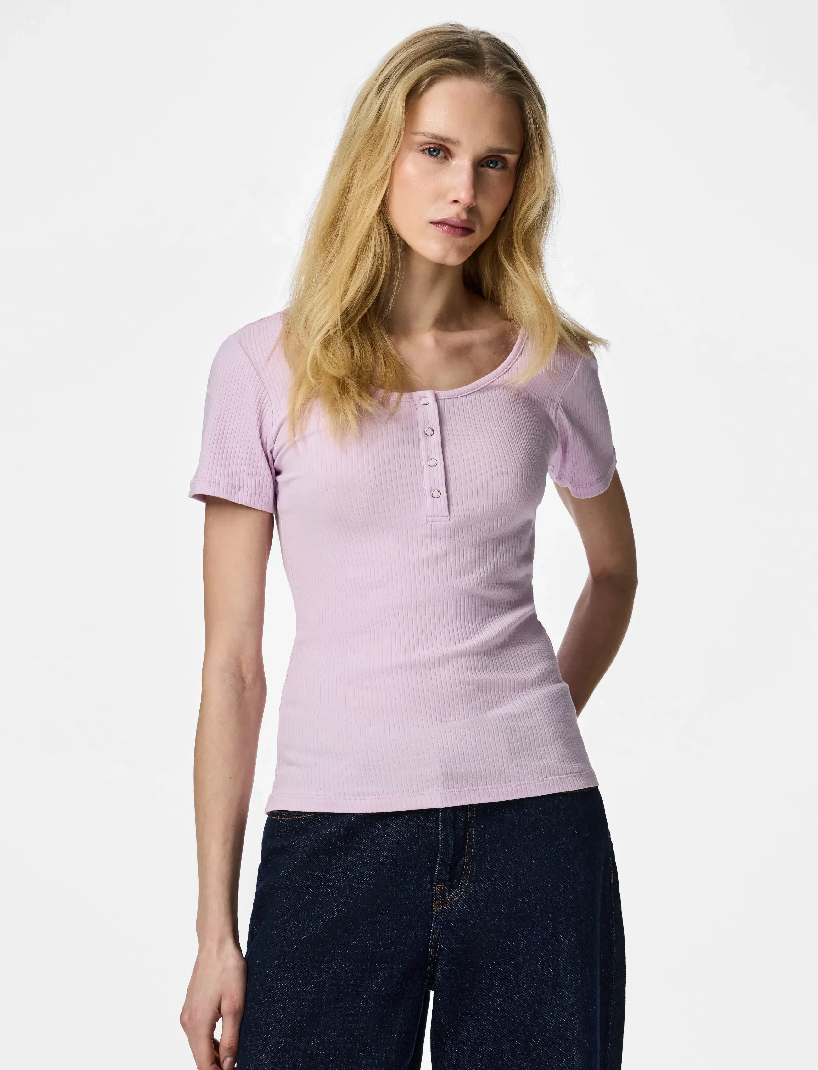 Pieces PCKITTE SS TOP JRS NOOS BC - T-Shirts & Tops - WINSOME ORCHID / purple