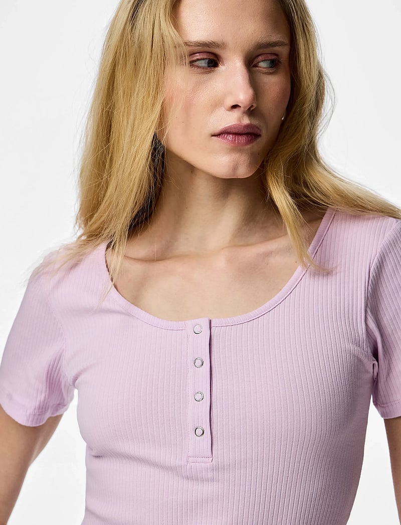 Pieces - PCKITTE SS TOP JRS NOOS BC - short-sleeved blouses - winsome orchid - 5