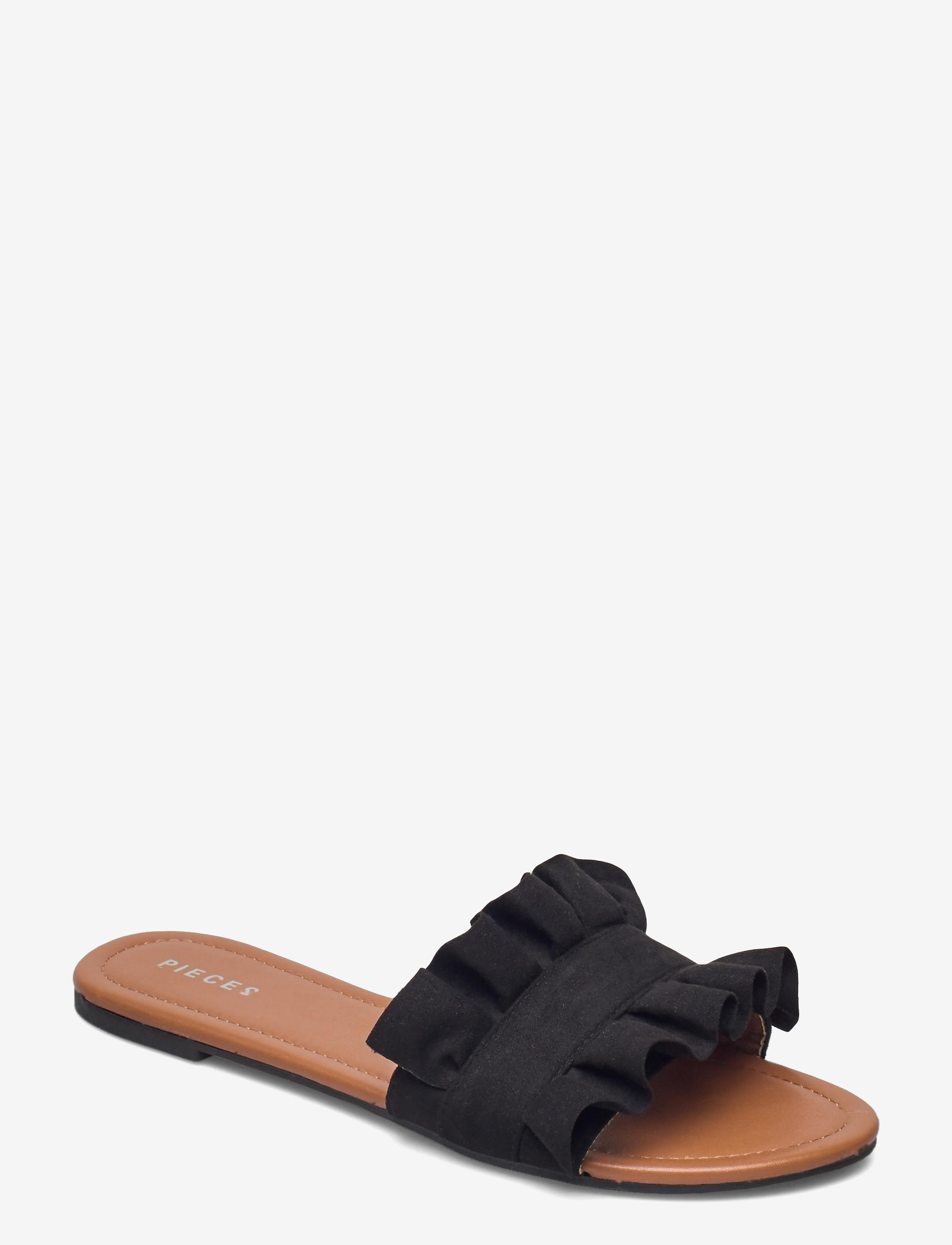 Pieces Psnola Sandal, 38, Sandals, Schwarz - Flat, Frauen