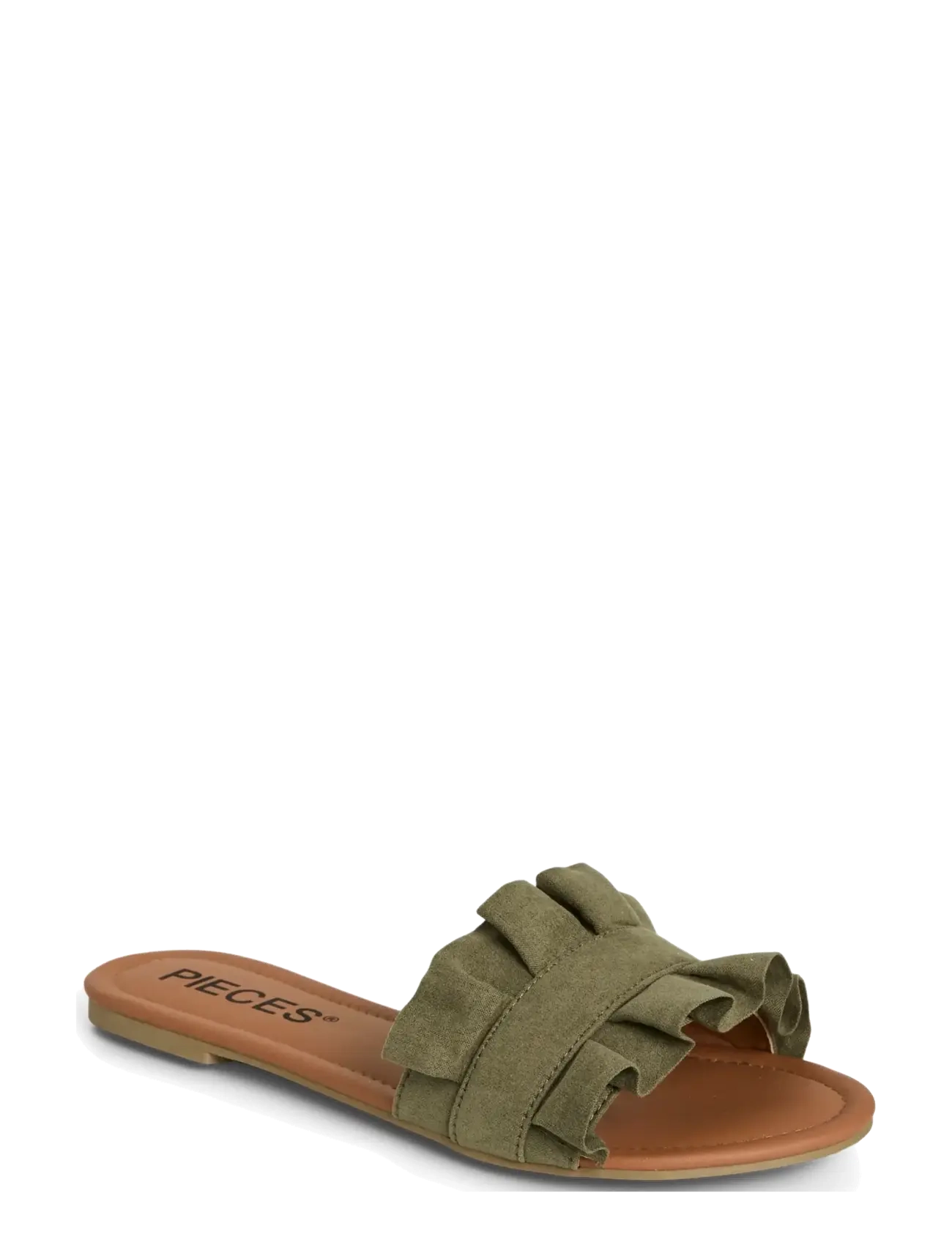 Pieces - PSNOLA SANDAL - platta sandaler - sphagnum - 1