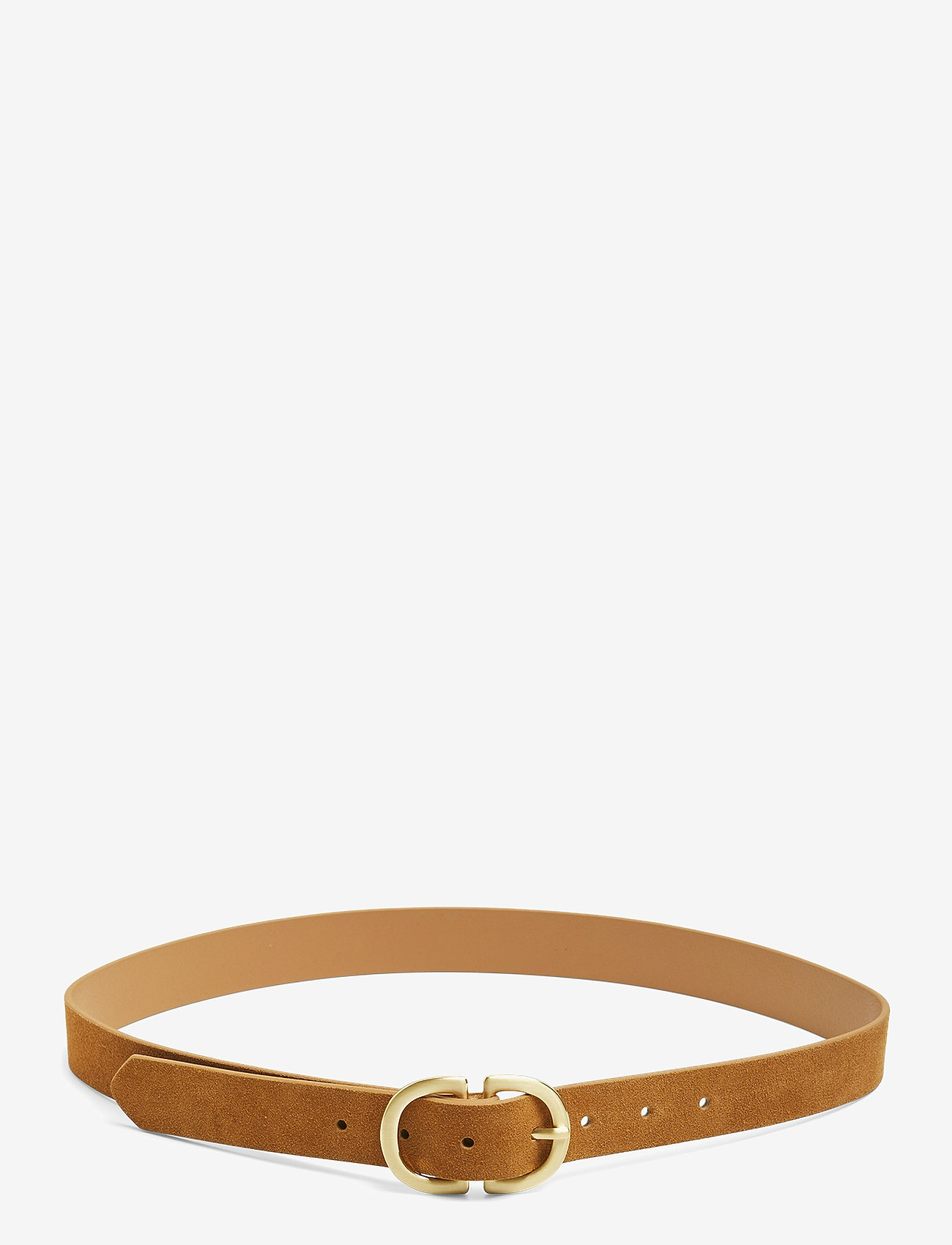 Pieces - PCJUVA SUEDE JEANS BELT NOOS - læderbælter - cognac - 1