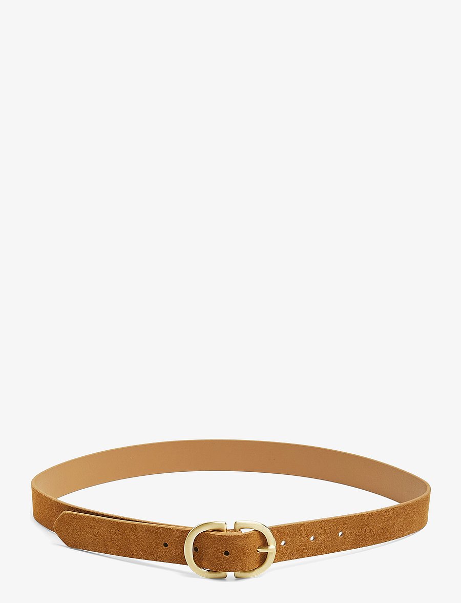Pieces - PCJUVA SUEDE JEANS BELT NOOS - ledergürtel - cognac - 1