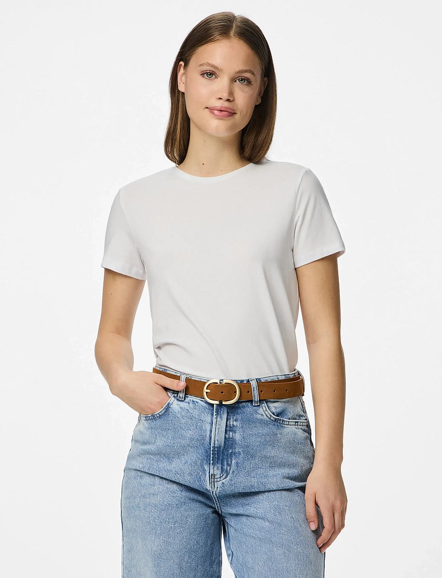 Pieces - PCJUVA SUEDE JEANS BELT NOOS - ledergürtel - cognac - 0