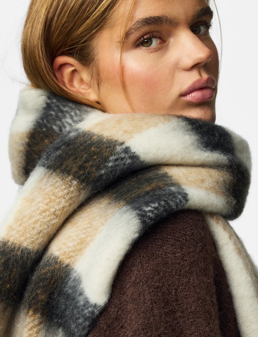 Pieces - PCBEA LONG SCARF NOOS BC - talvesallid - cloud dancer - 3