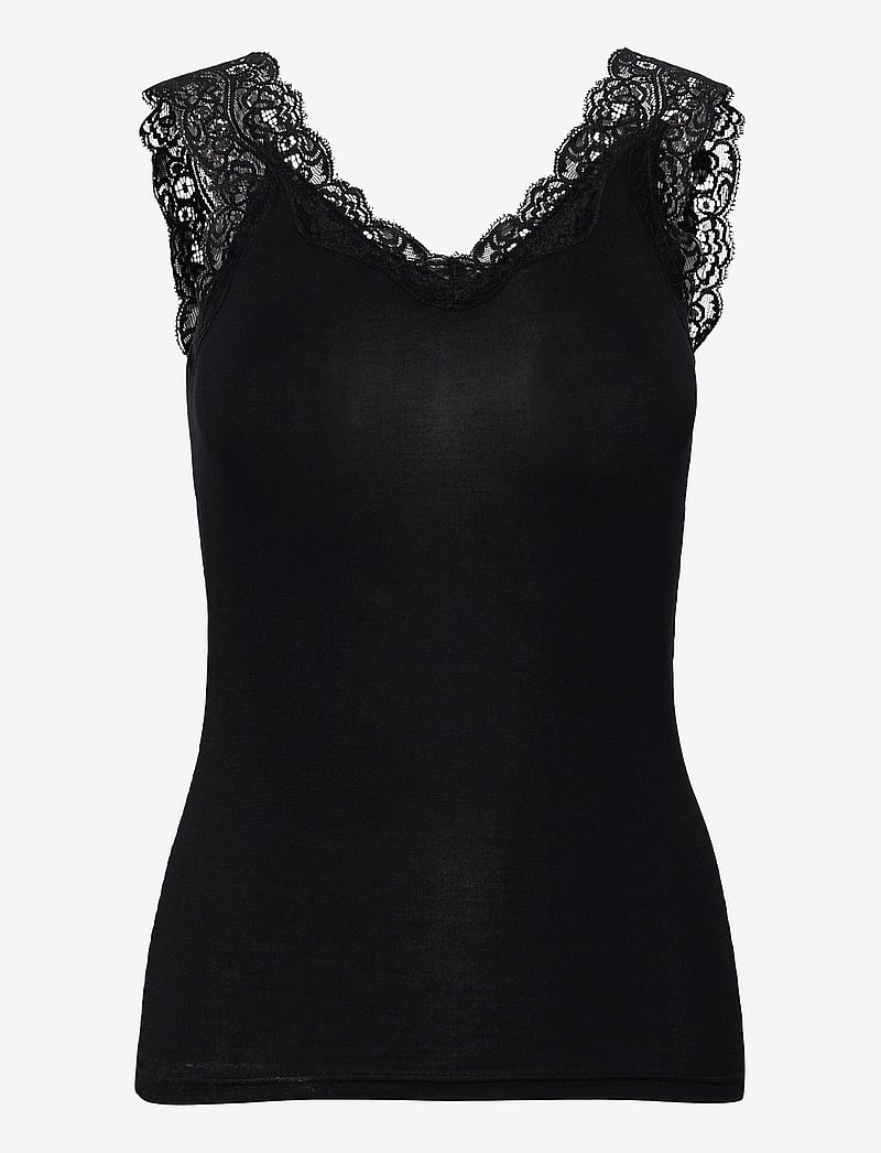 Pieces - PCBARBERA LACE TOP JRS NOOS BC - topid ja varrukateta alussärgid - black - 1