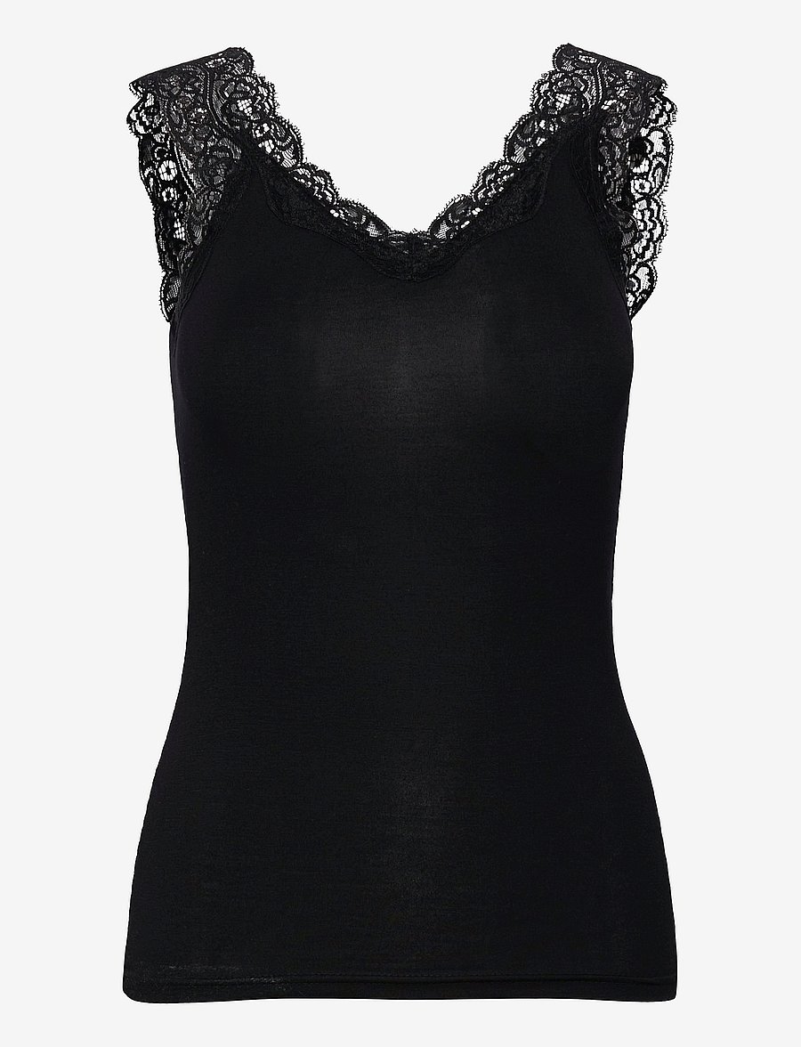 Pieces - PCBARBERA LACE TOP JRS NOOS BC - varrukateta topid - black - 1