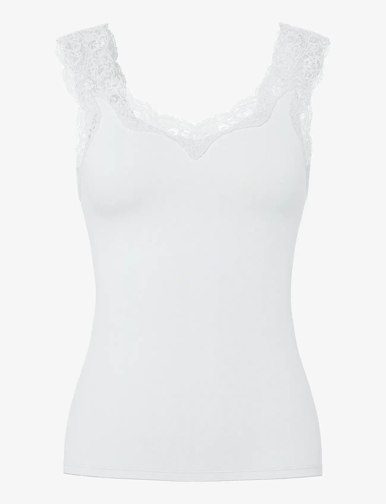 Pieces - PCBARBERA LACE TOP JRS NOOS BC - topy bez rękawów - bright white - 1