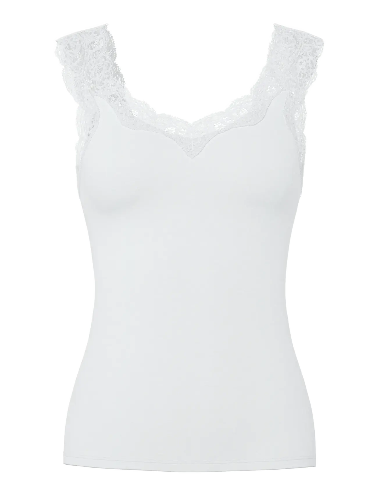 PCBARBERA LACE TOP JRS NOOS BC - BRIGHT WHITE