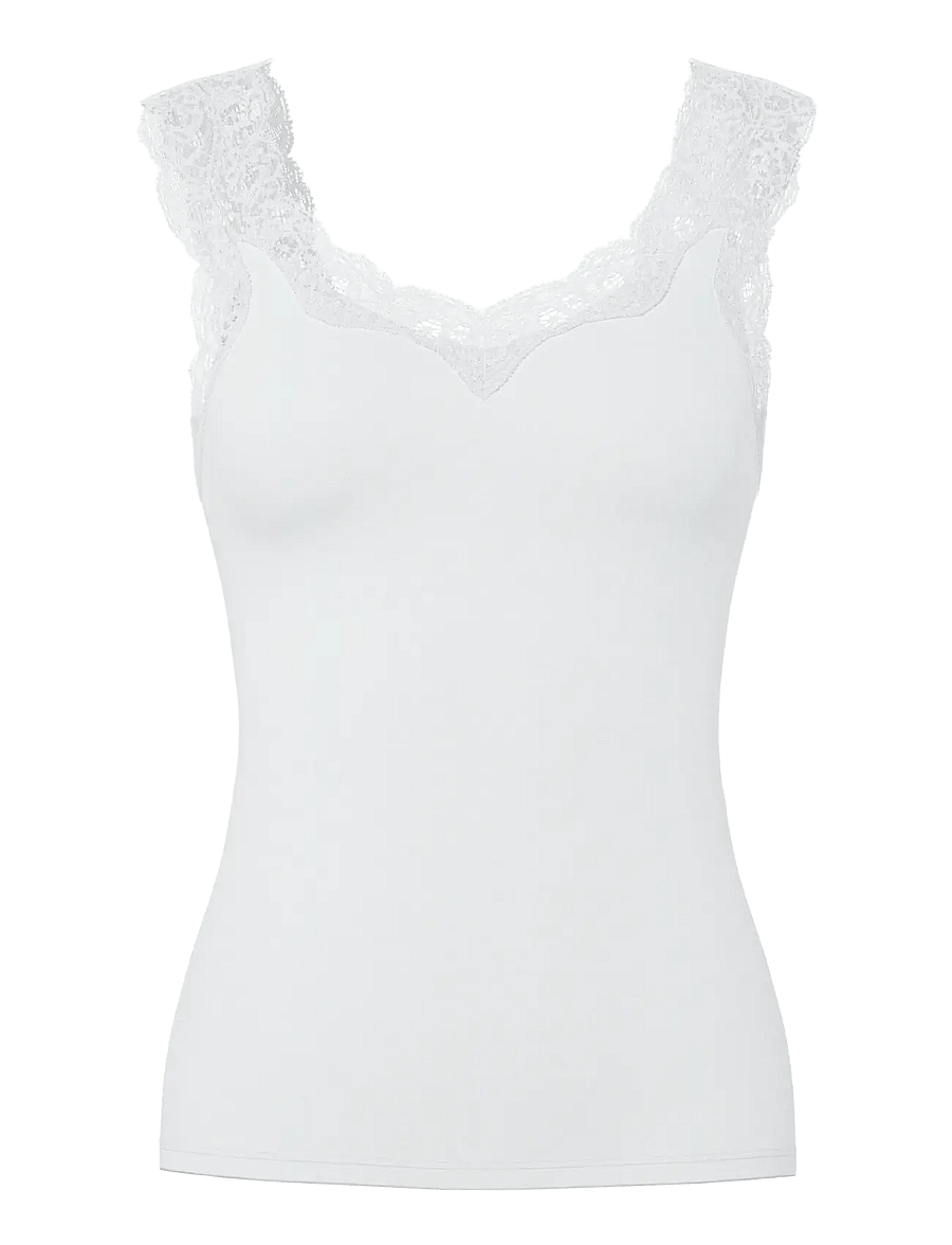 Pieces - PCBARBERA LACE TOP JRS NOOS BC - Ärmellose tops - bright white - 1