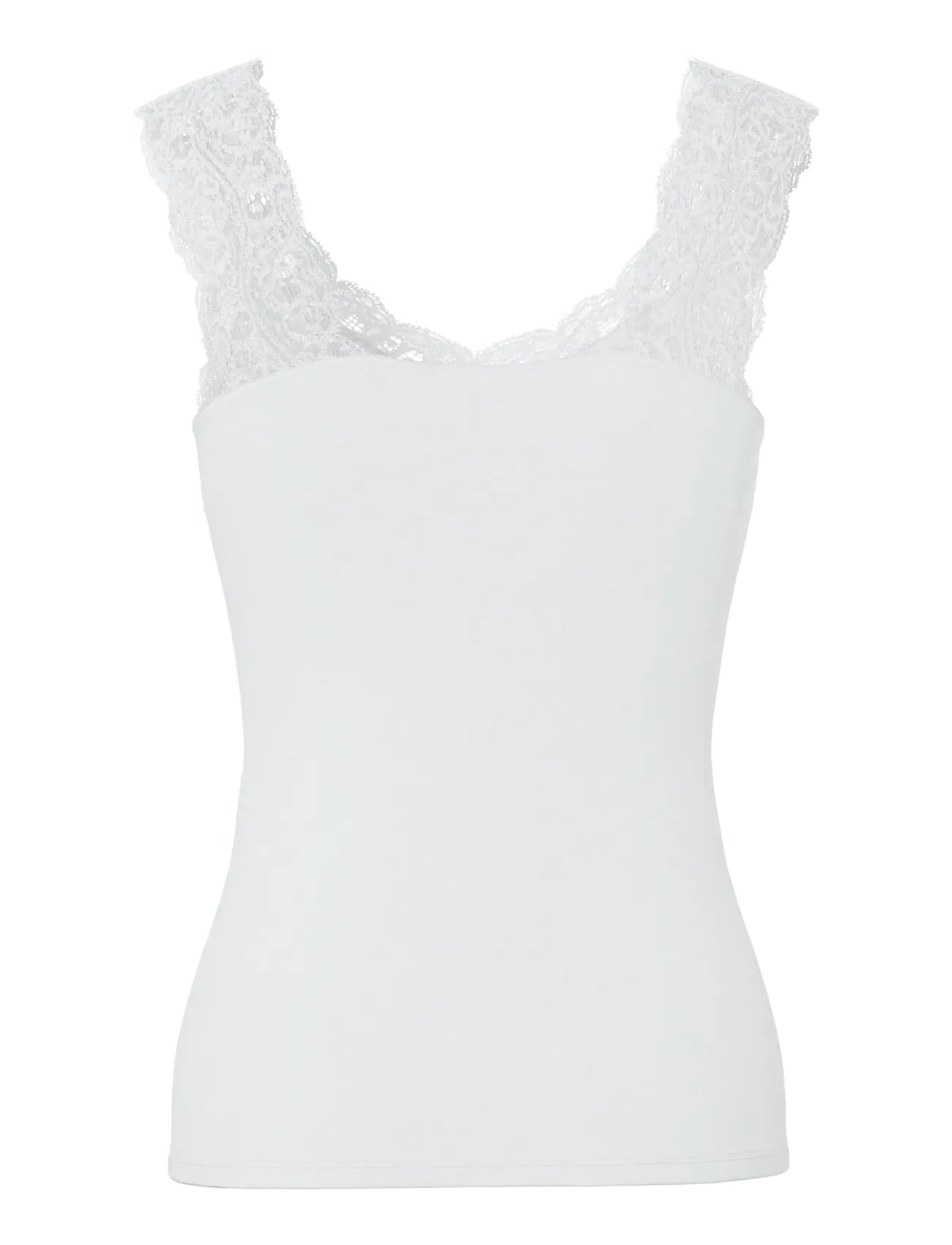 Pieces - PCBARBERA LACE TOP JRS NOOS BC - laveste priser - bright white - 2