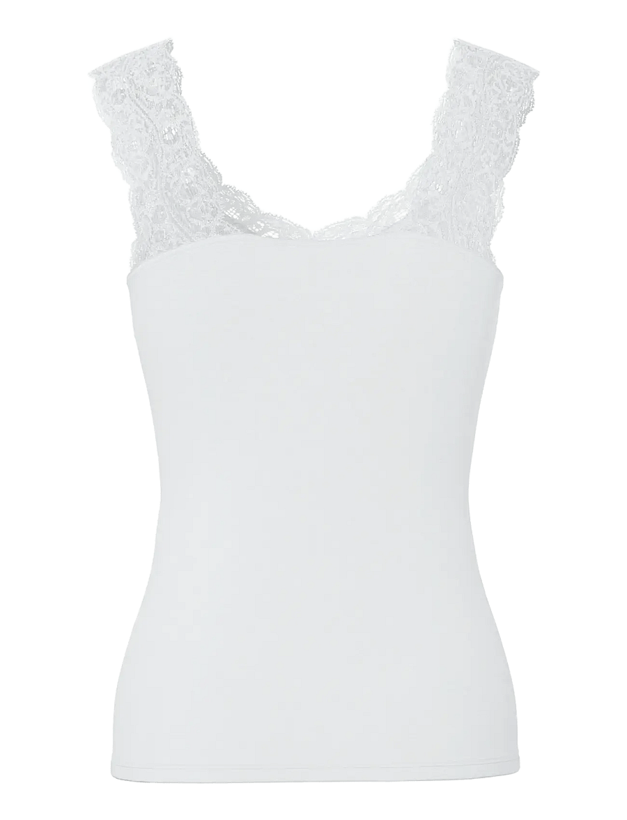 Pieces - PCBARBERA LACE TOP JRS NOOS BC - Ärmellose tops - bright white - 2