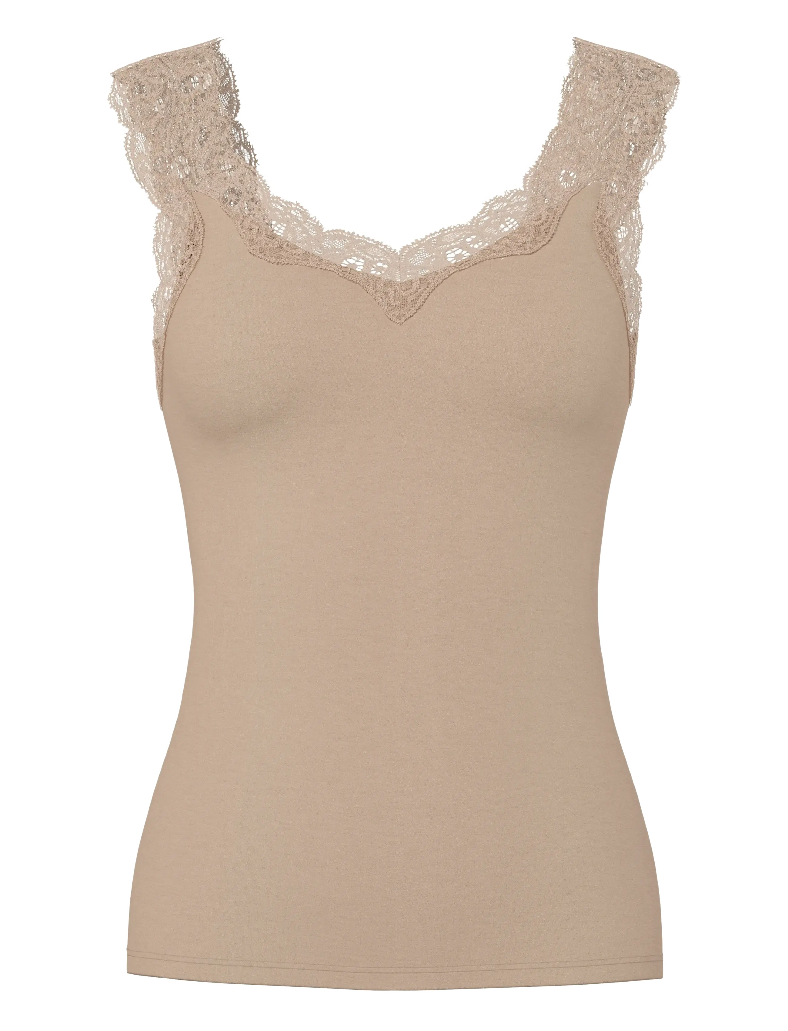 PCBARBERA LACE TOP JRS NOOS BC - WARM TAUPE
