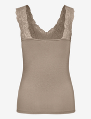 Pieces - PCBARBERA LACE TOP NOOS BC - lowest prices - warm taupe - 1