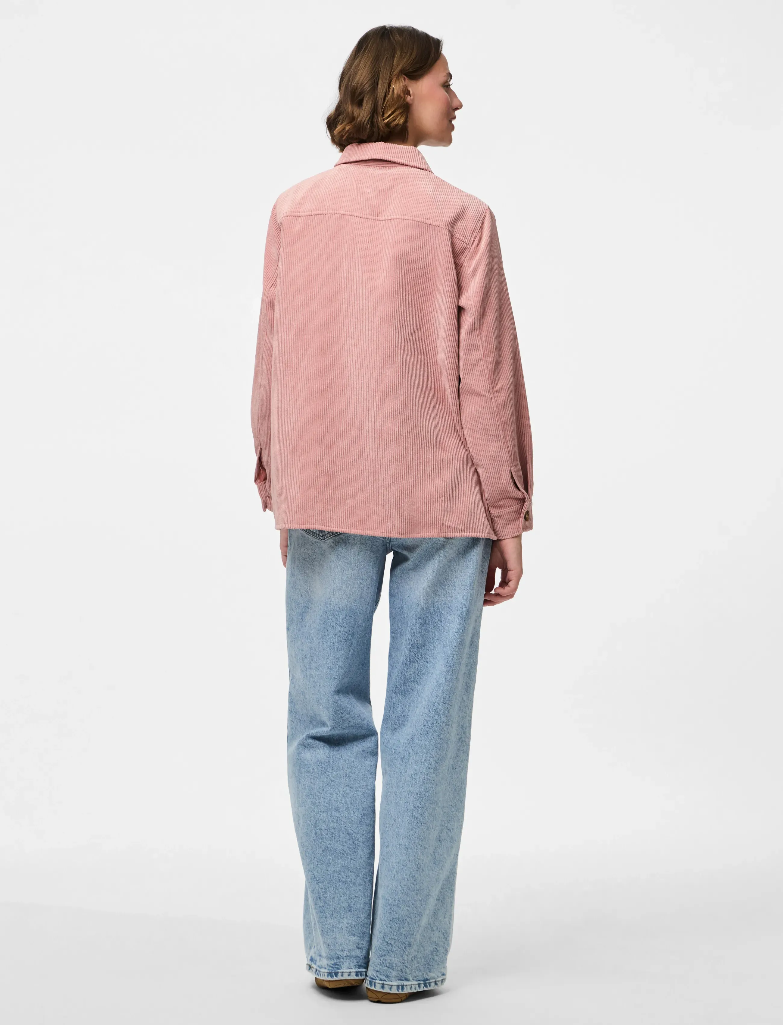 Pieces - PCEFFI LS  CORDUROY SHIRT WVN NOOS BC - overshirts - ash rose - 3