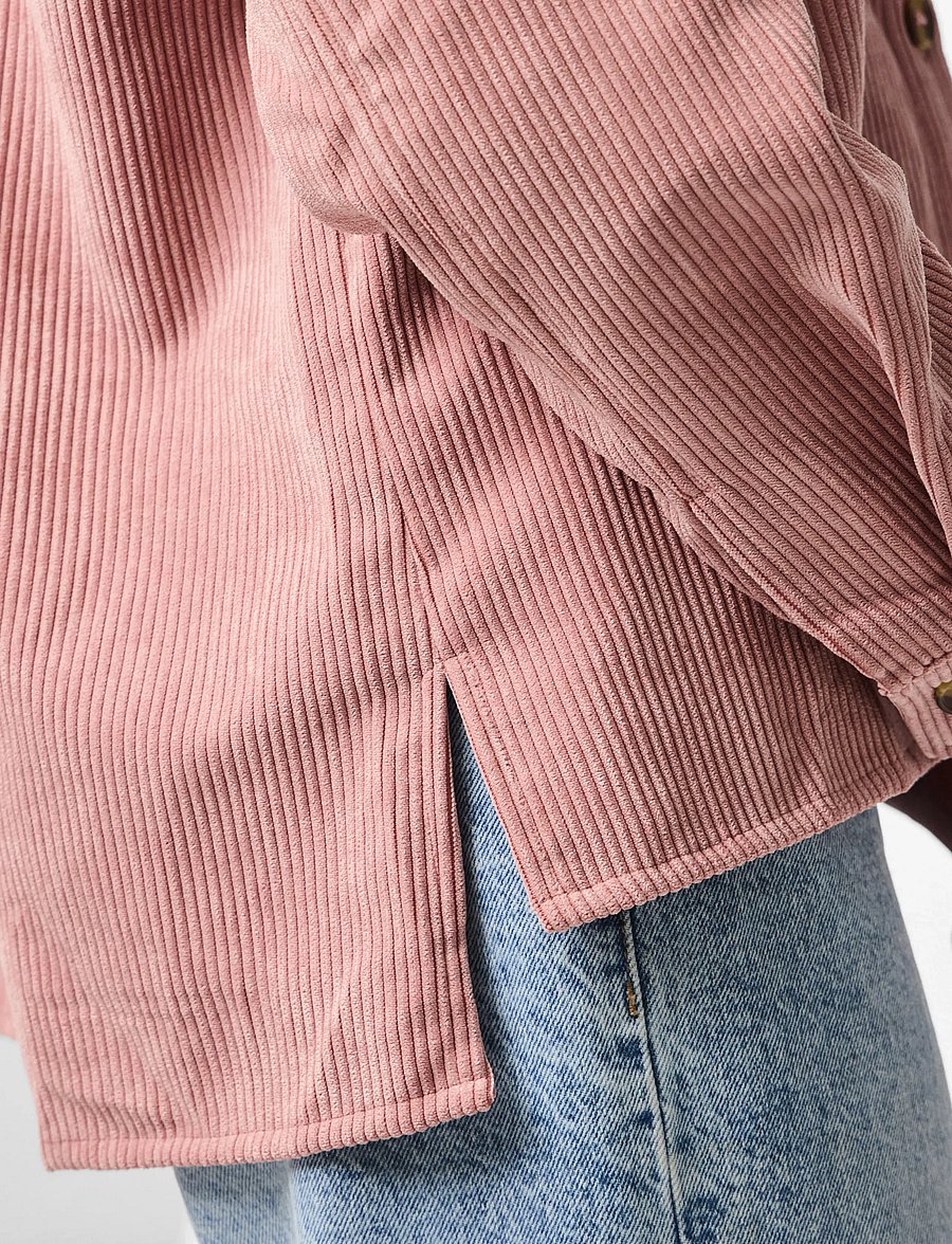 Pieces - PCEFFI LS CORDUROY SHIRT WVN NOOS BC - overshirts - ash rose - 5