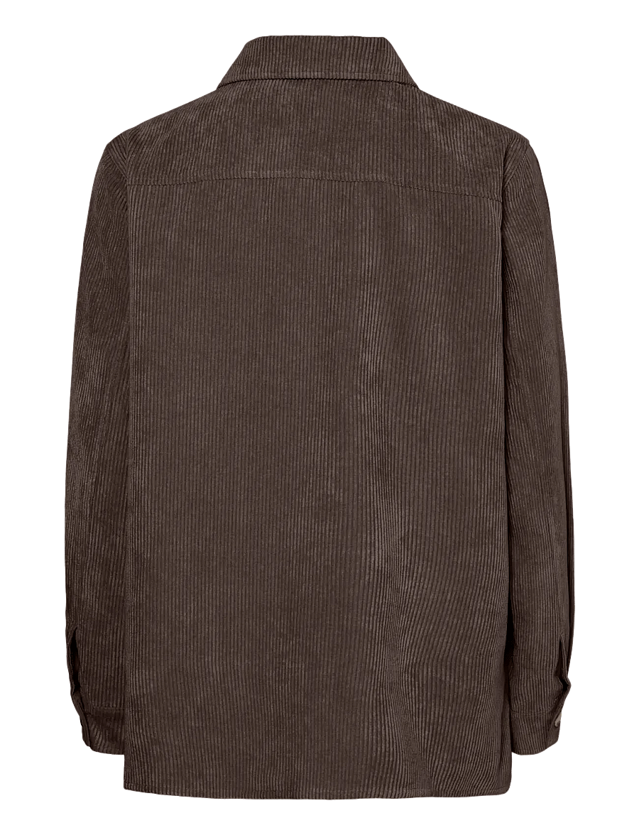 Pieces - PCEFFI LS CORDUROY SHIRT WVN NOOS BC - overshirts - hot fudge - 2