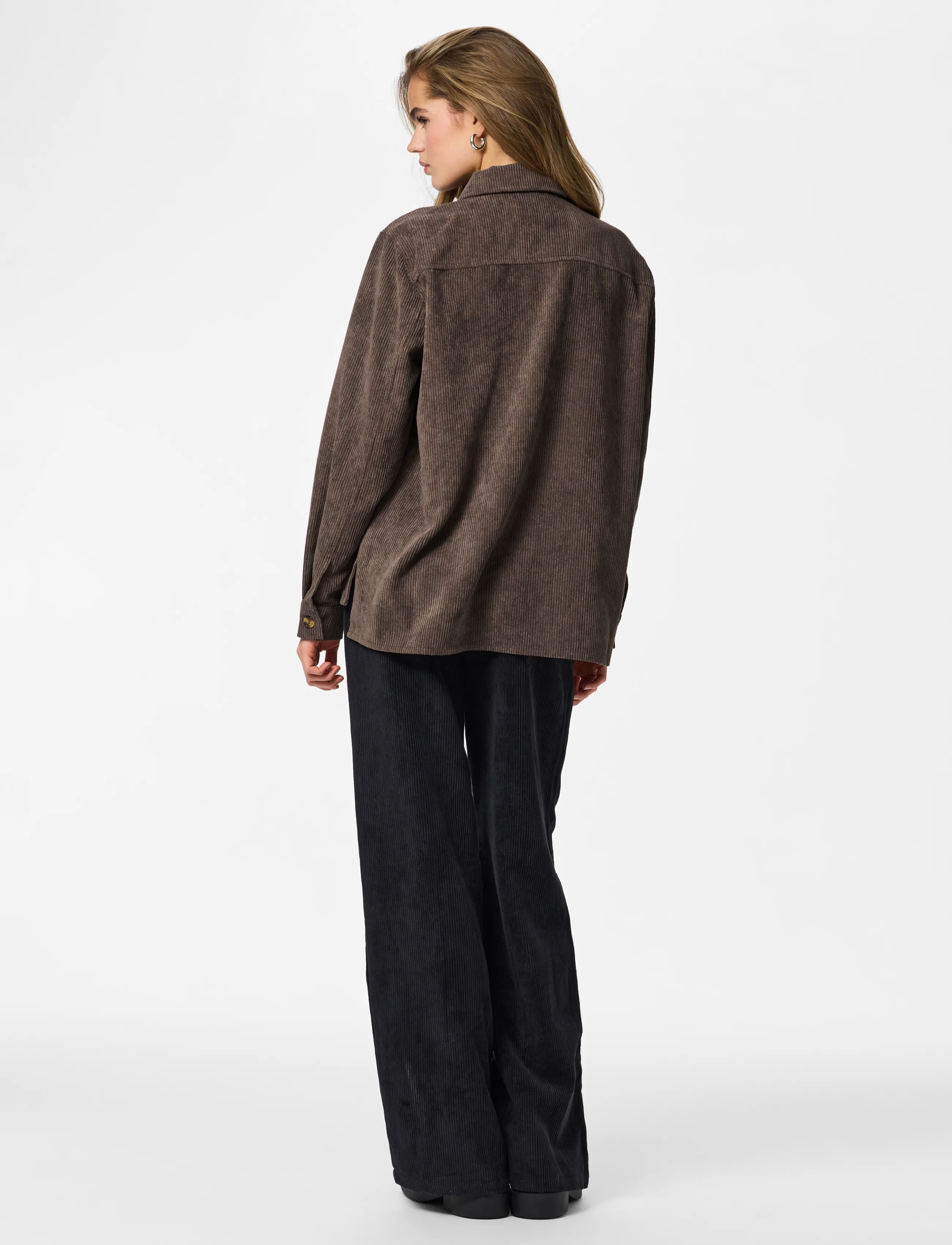 Pieces - PCEFFI LS  CORDUROY SHIRT WVN NOOS BC - overshirts - hot fudge - 3