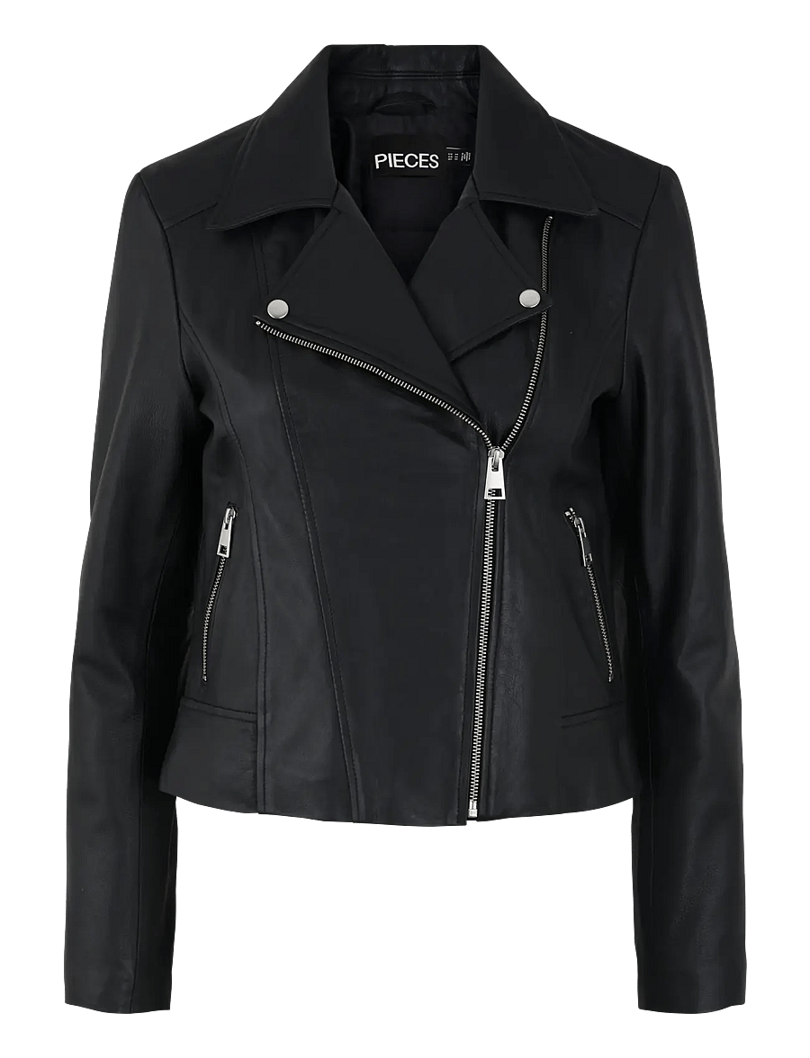 Pieces - PCSUSSE LEATHER JACKET NOOS - kurtki wiosenne - black - 1