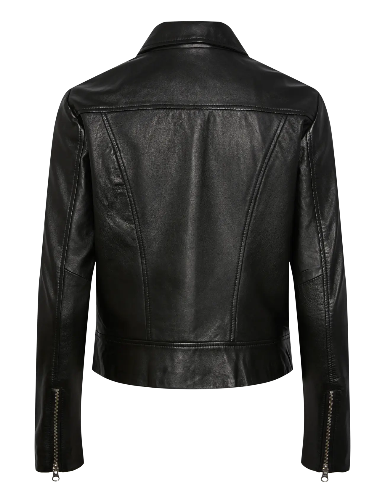Pieces - PCSUSSE LEATHER JACKET NOOS - læderjakker - black - 2