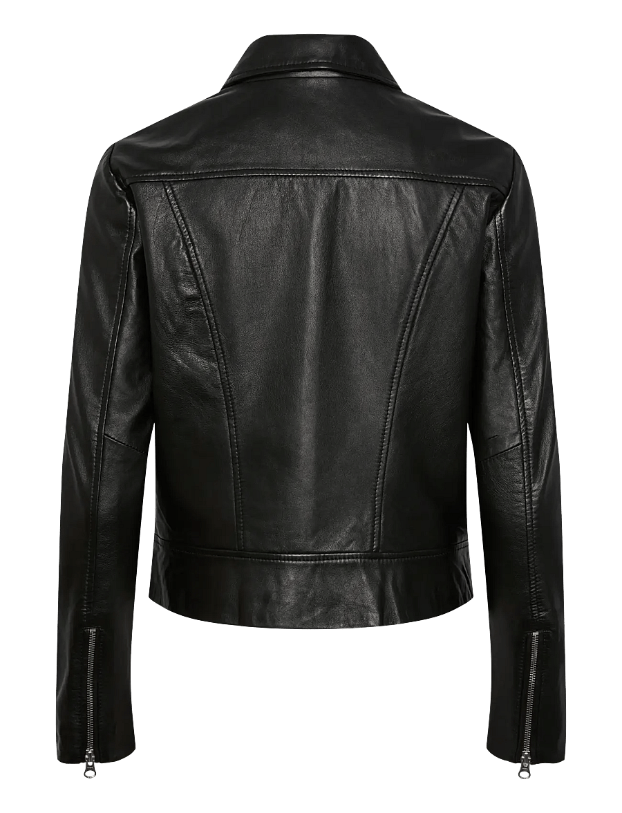 Pieces - PCSUSSE LEATHER JACKET NOOS - kurtki wiosenne - black - 2