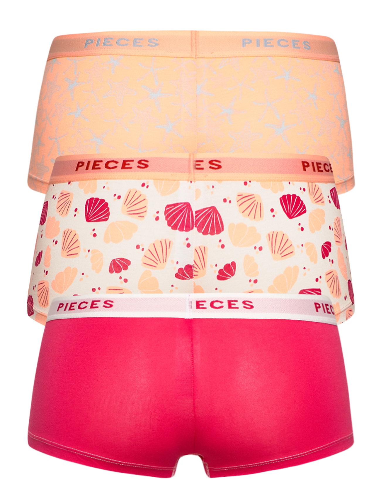 Pieces - PCLOGO LADY SEASHELL 3 PACK BC - bottoms - prairie sunset - 1