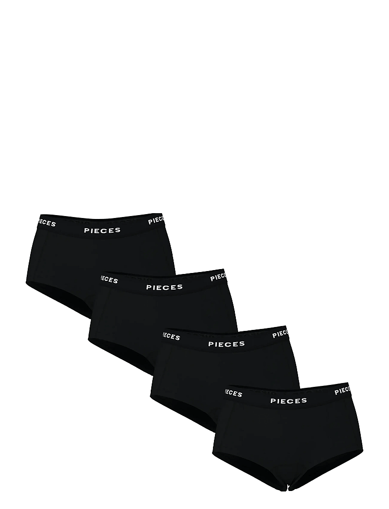 Pieces - PCLOGO LADY 4 PACK SOLID NOOS BC - hipster & hotpants - black - 0