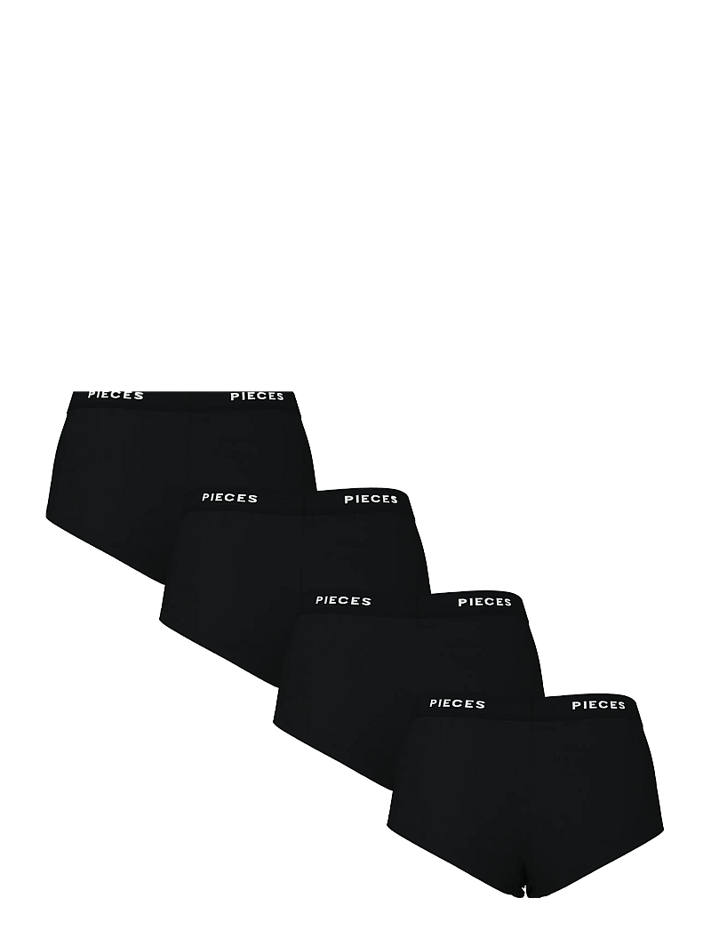 Pieces - PCLOGO LADY 4 PACK SOLID NOOS BC - hipster & hotpants - black - 1