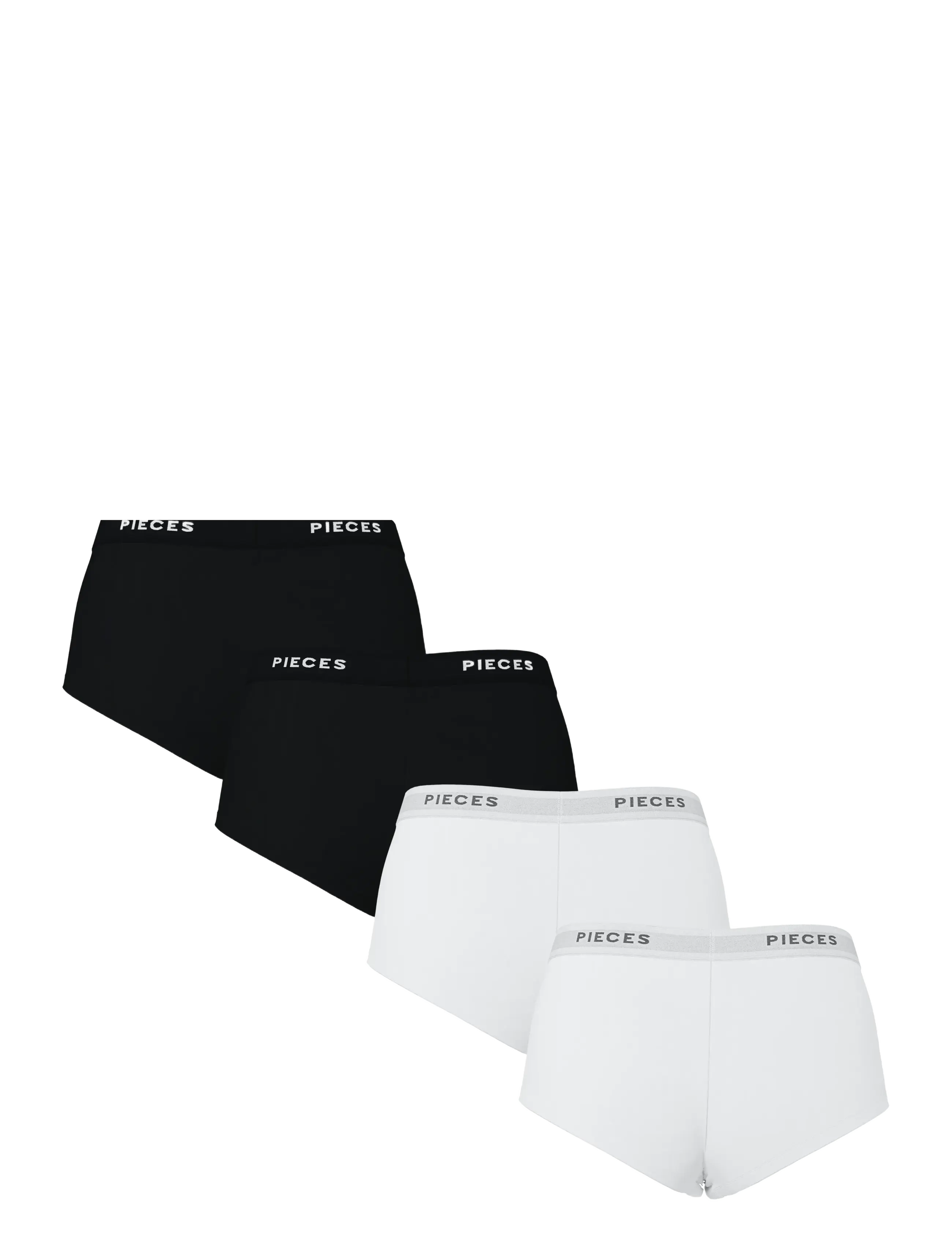 Pieces - PCLOGO LADY 4 PACK SOLID NOOS BC - die niedrigsten preise - black - 1