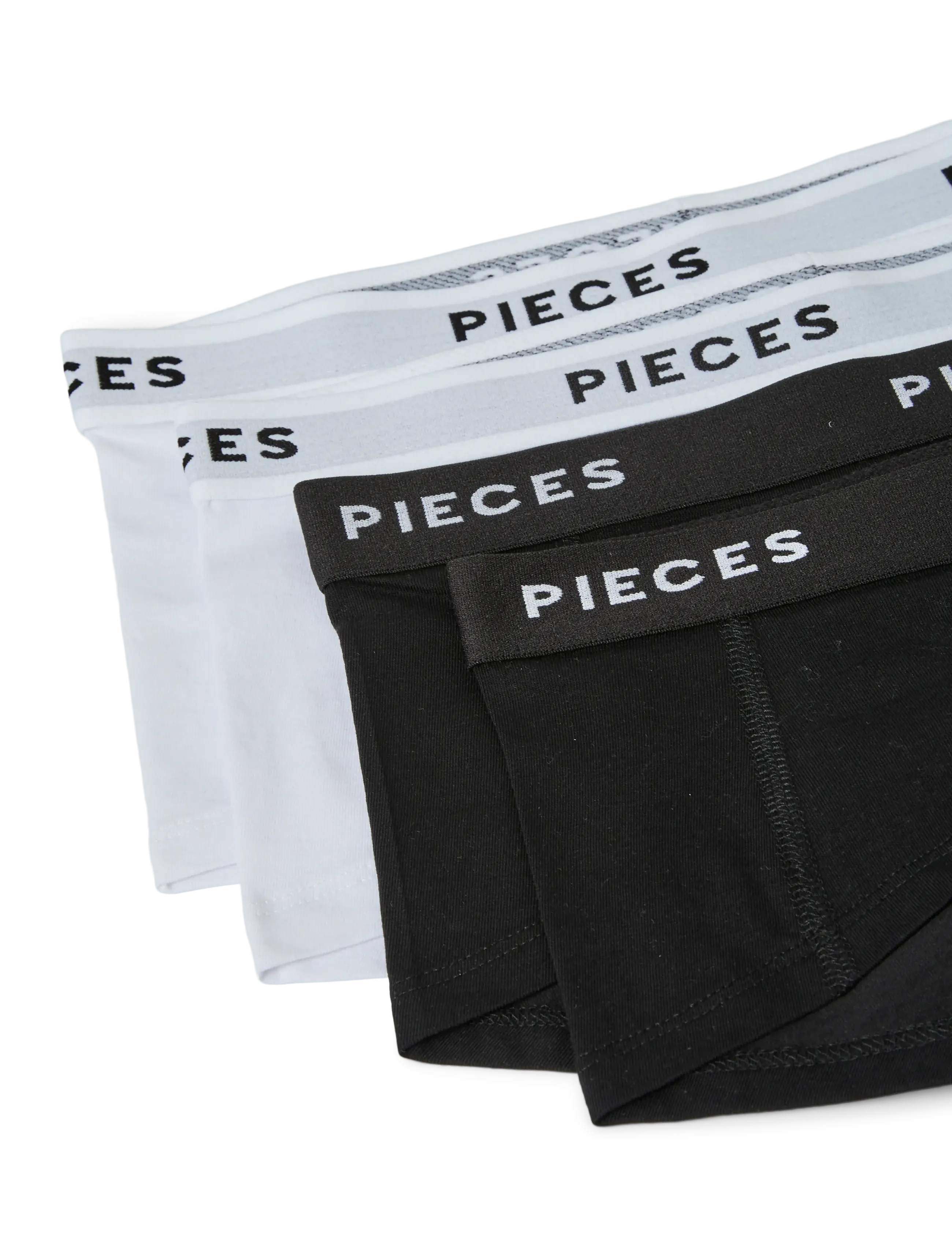 Pieces - PCLOGO LADY 4 PACK SOLID NOOS BC - die niedrigsten preise - black - 2