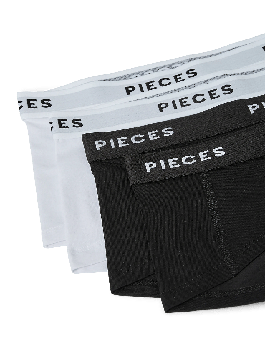 Pieces - PCLOGO LADY 4 PACK SOLID NOOS BC - hipster & boxershorts - black - 2