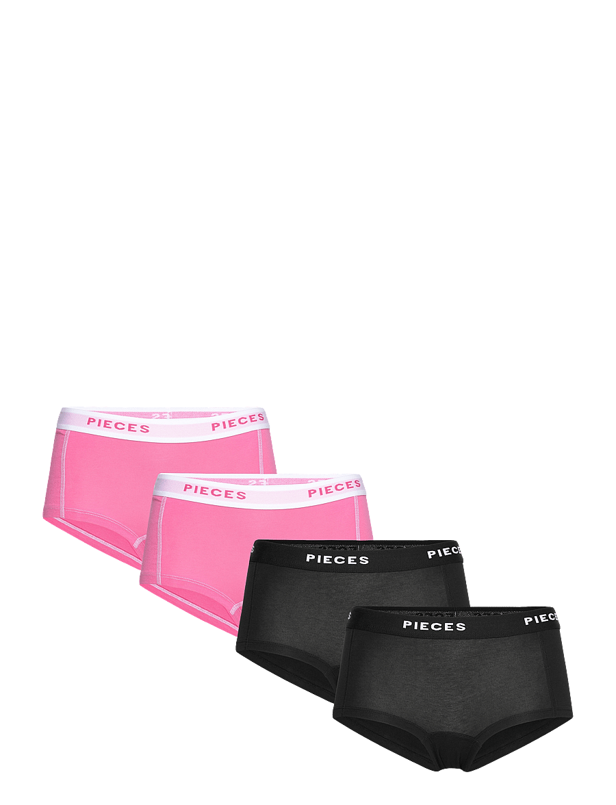Pieces - PCLOGO LADY 4 PACK SOLID NOOS BC - hipster & hotpants - black - 0