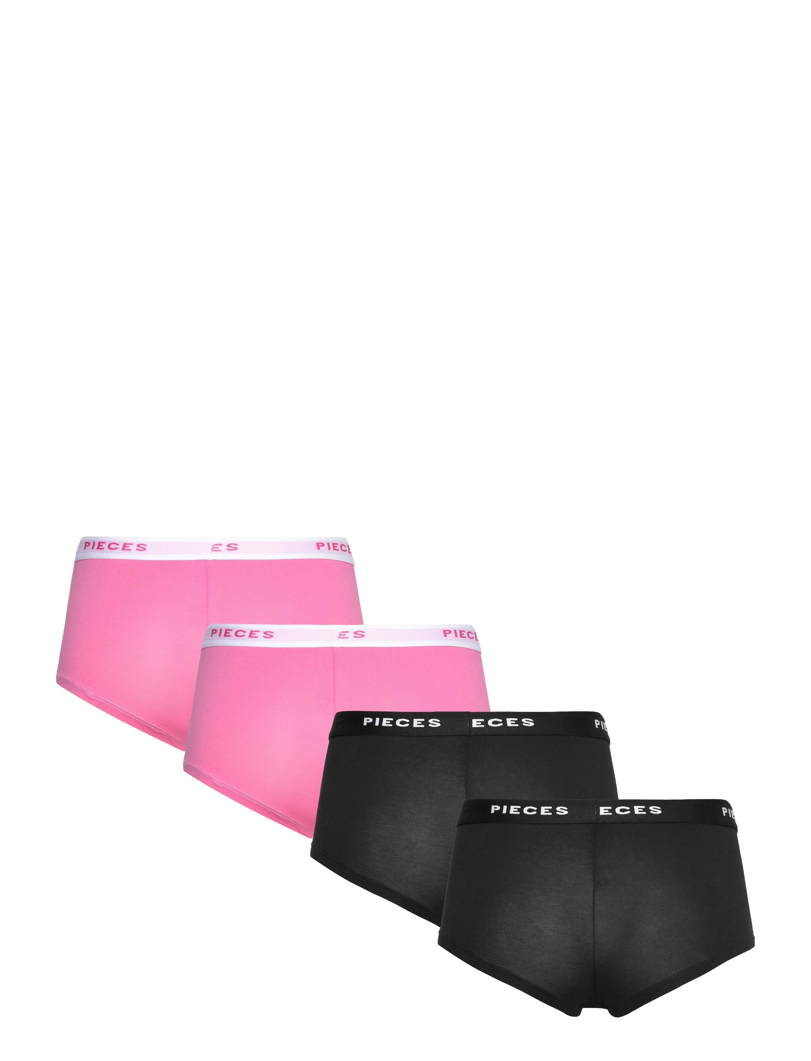 Pieces - PCLOGO LADY 4 PACK SOLID NOOS BC - hipster & hotpants - black - 2
