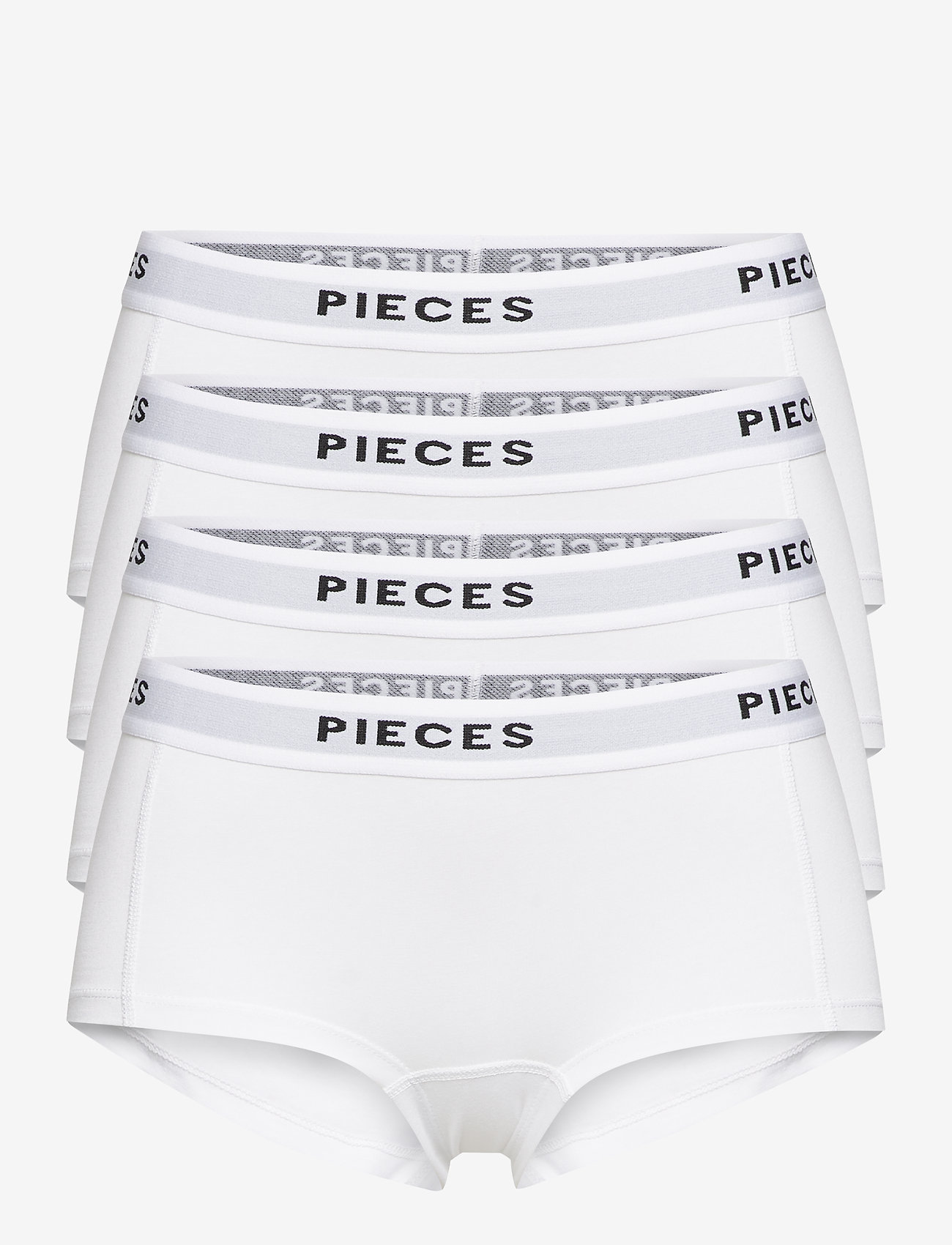 Pieces - PCLOGO LADY 4 PACK SOLID NOOS BC - laveste priser - bright white - 0