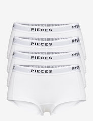 Pieces - PCLOGO LADY 4 PACK SOLID NOOS BC - de laveste prisene - bright white - 0