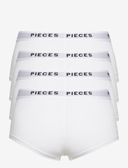 Pieces - PCLOGO LADY 4 PACK SOLID NOOS BC - alhaisimmat hinnat - bright white - 1