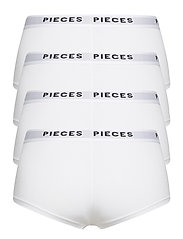 Pieces - PCLOGO LADY 4 PACK SOLID NOOS BC - mažiausios kainos - bright white - 2