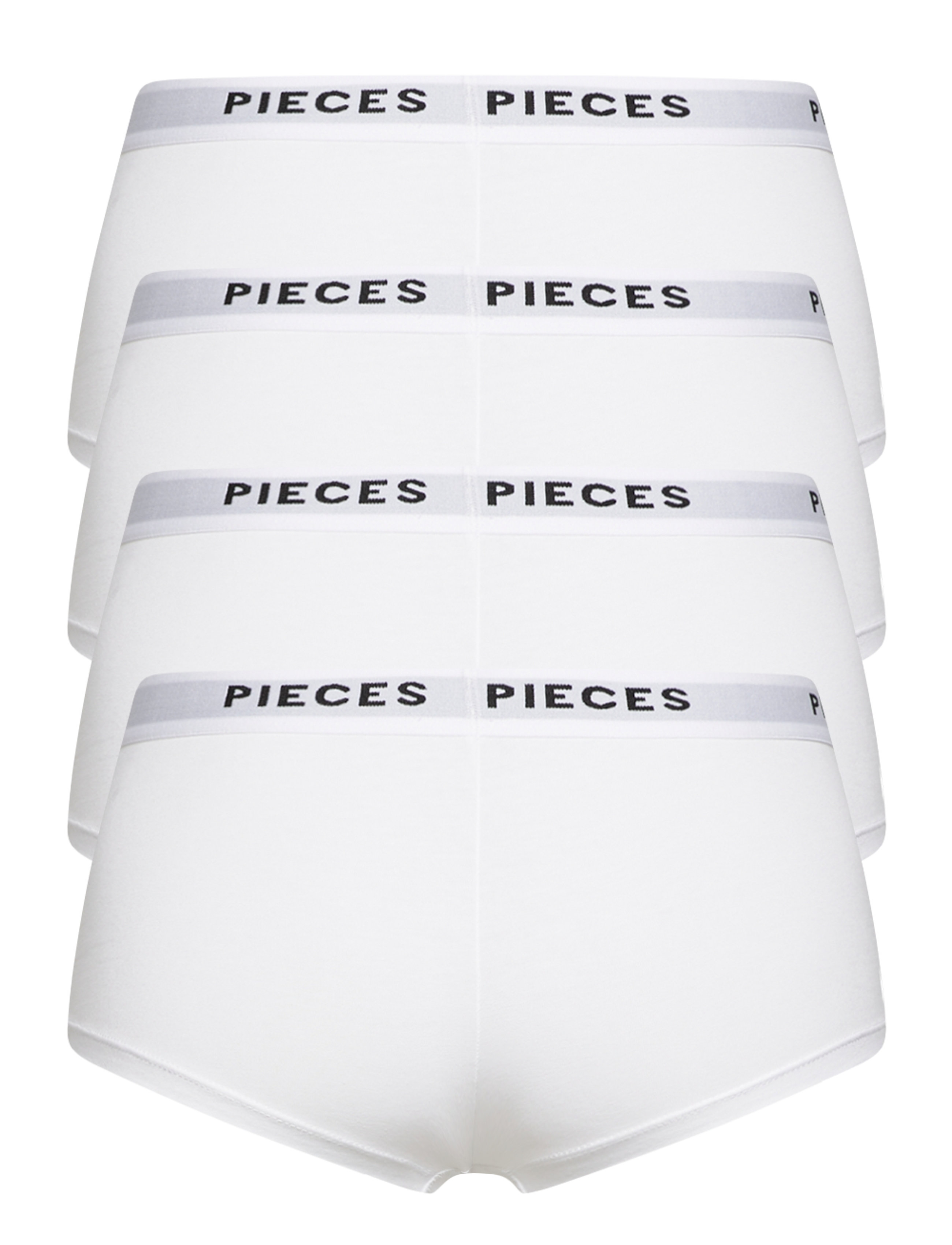 Pieces - PCLOGO LADY 4 PACK SOLID NOOS BC - die niedrigsten preise - bright white - 3