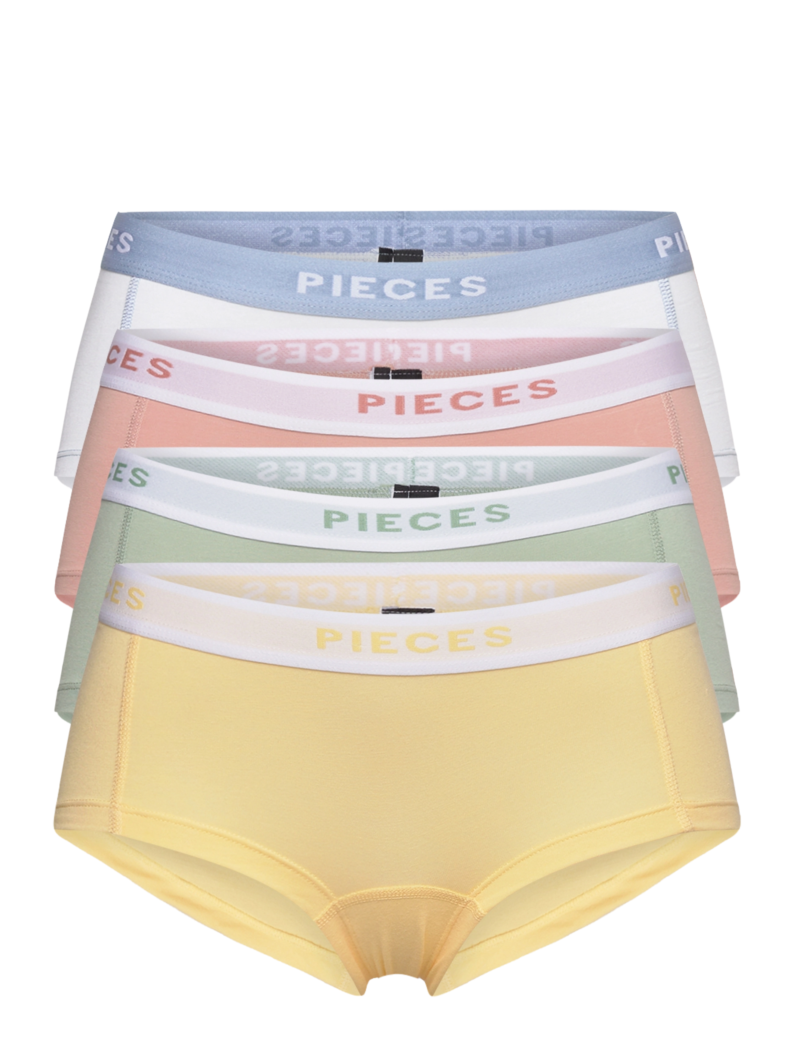 Pieces Pclogo Lady 4 Pack Solid Noos Bc, XL, Multi/patterned, Trusser > Hipster & Boyshorts, Dame
