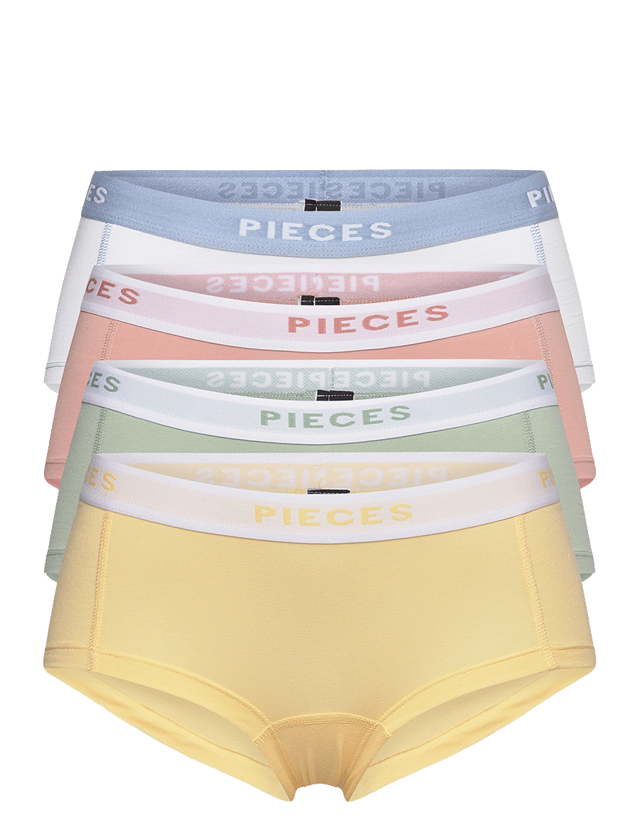 Pieces - PCLOGO LADY 4 PACK SOLID NOOS BC - hipsterid ja bokserid - jadeite - 0