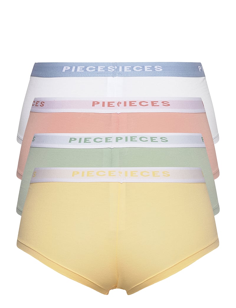 Pieces - PCLOGO LADY 4 PACK SOLID NOOS BC - hipster & boxershorts - jadeite - 2