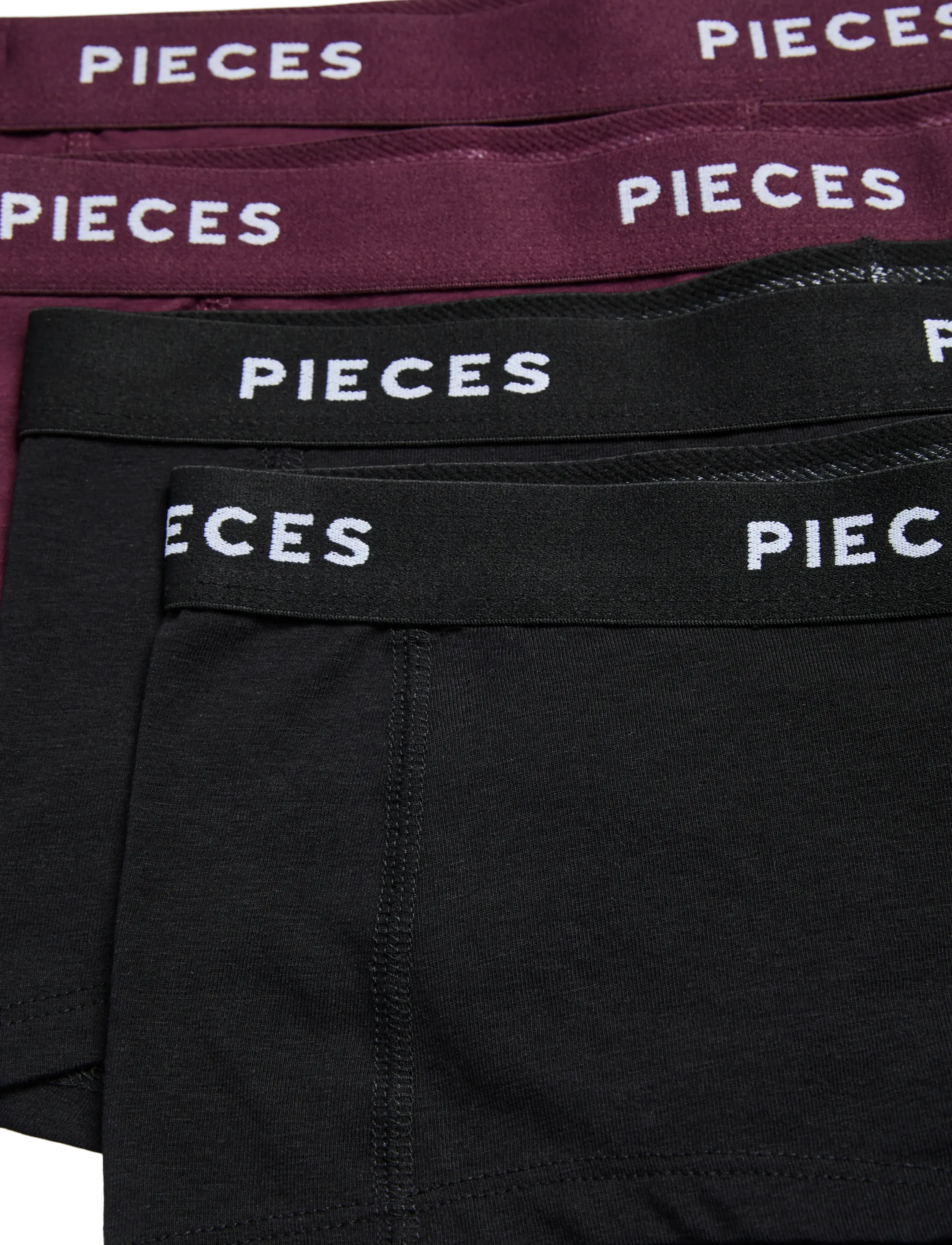 Pieces - PCLOGO LADY 4 PACK SOLID NOOS BC - die niedrigsten preise - winetasting - 3