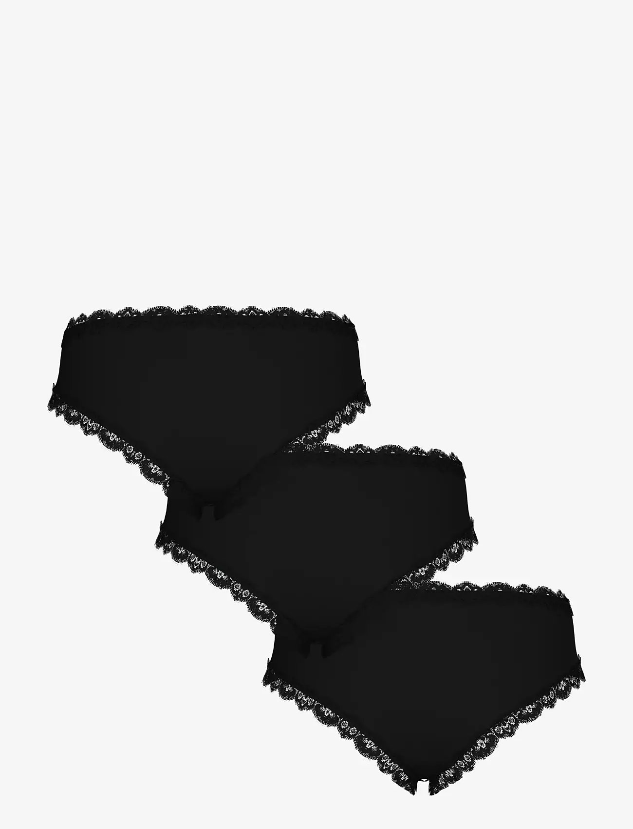 Pieces - PCNOLA LOW CUT HIPSTER  3-PACK NOOS - briefs - black - 1