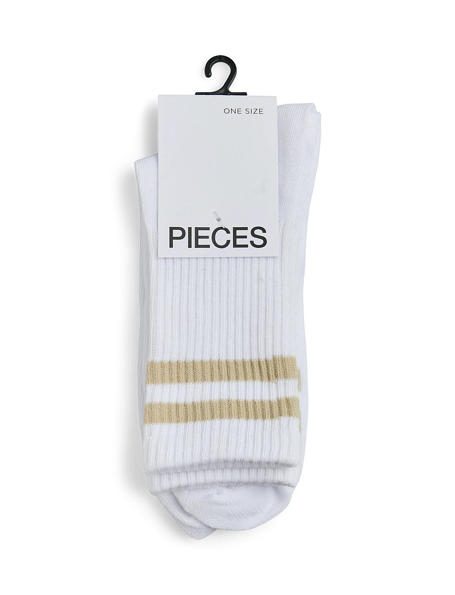 Pieces - PCCALLY SOCKS NOOS - crew sokken - bright white - 2