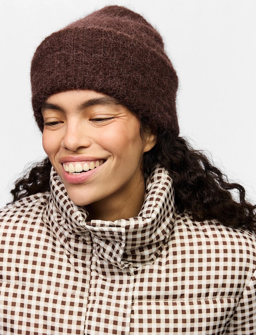 Pieces - PCBERA ALPACA BLEND HOOD NOOS BC - mützen - chicory coffee - 4