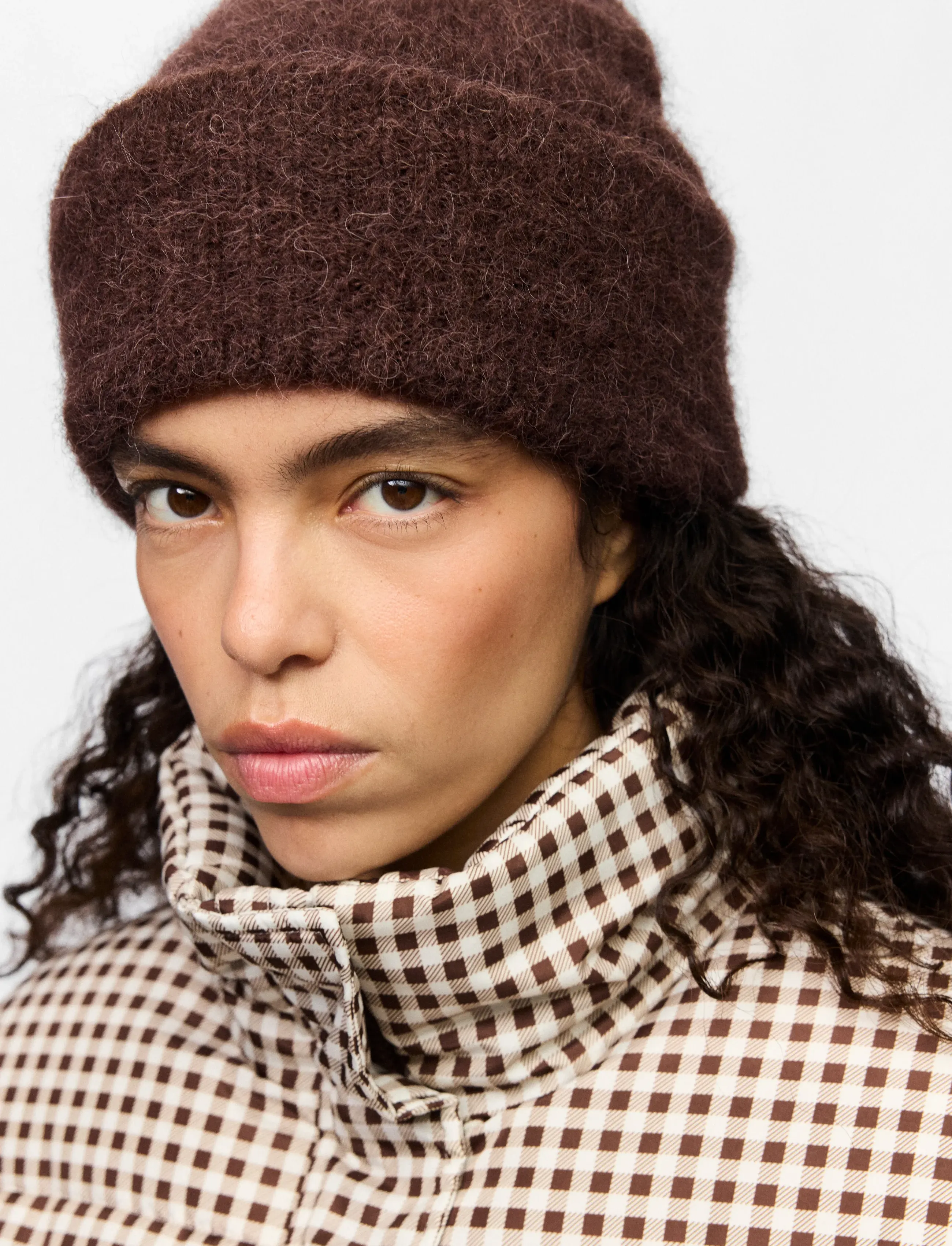 Pieces - PCBERA ALPACA BLEND HOOD NOOS BC - beanies - chicory coffee - 5