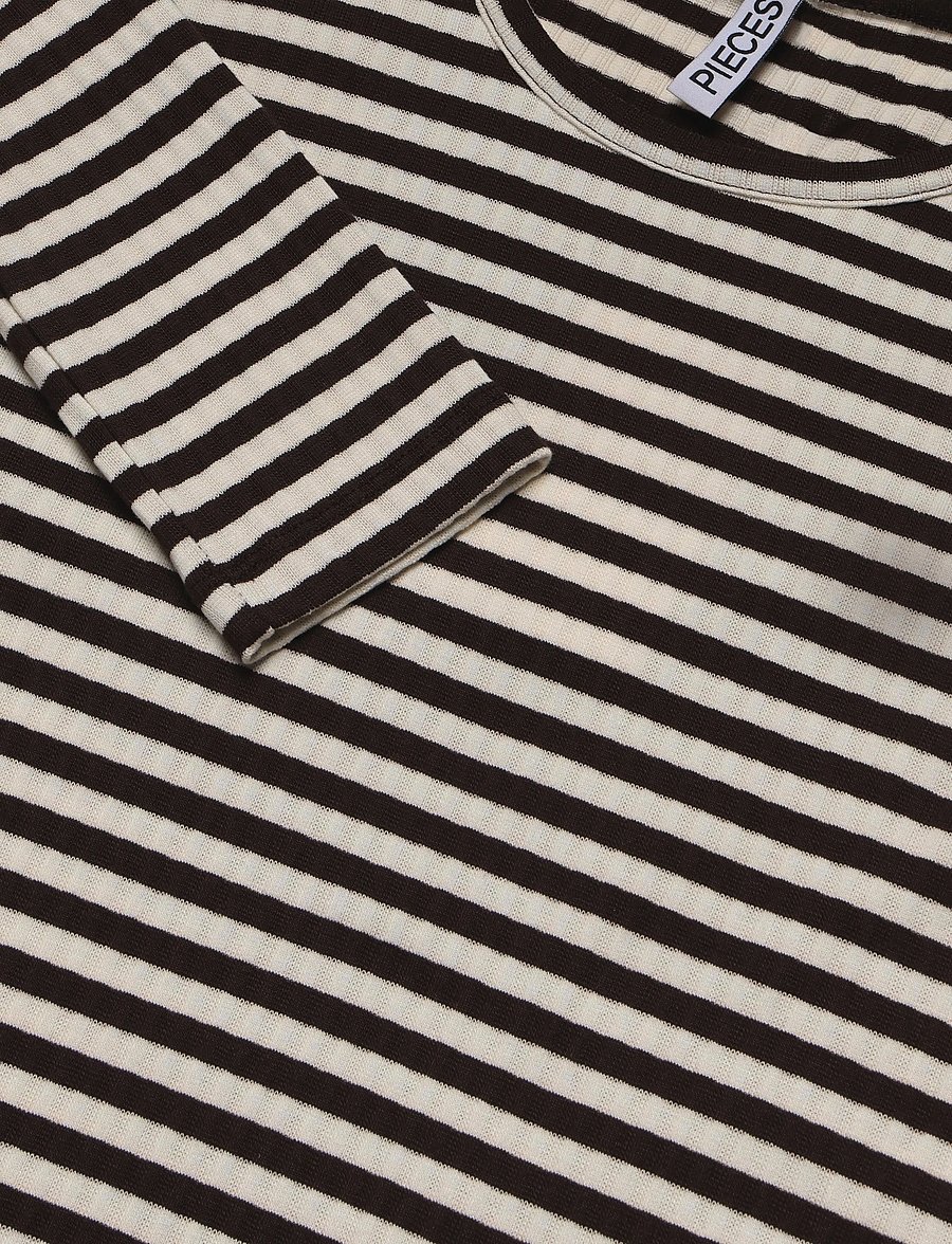 Pieces - PCLAYA LS TOP JRS NOOS - långärmade toppar - hot fudge - 2
