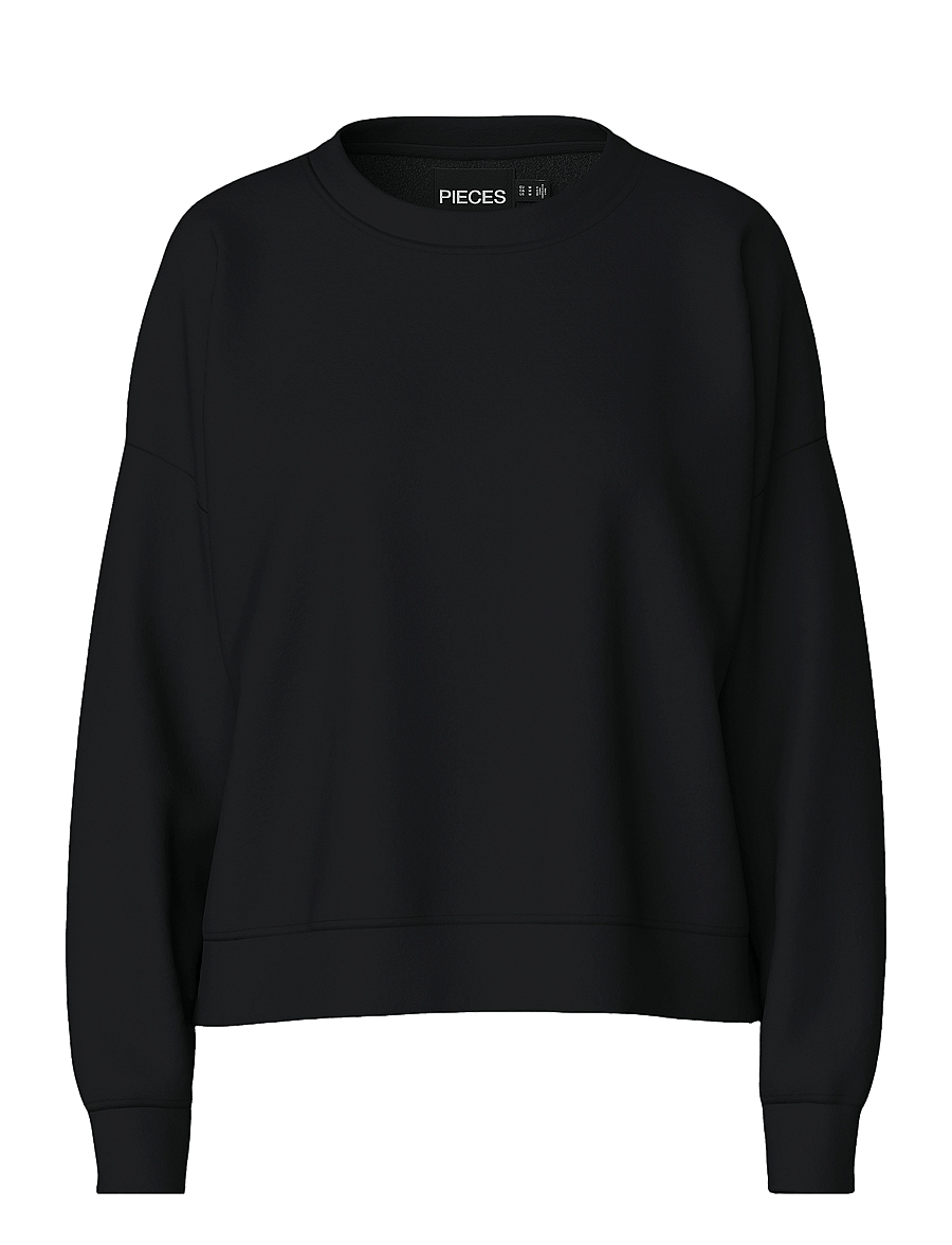 Pieces - PCCHILLI LS SWEAT NOOS BC - hverdags stil - black - 1