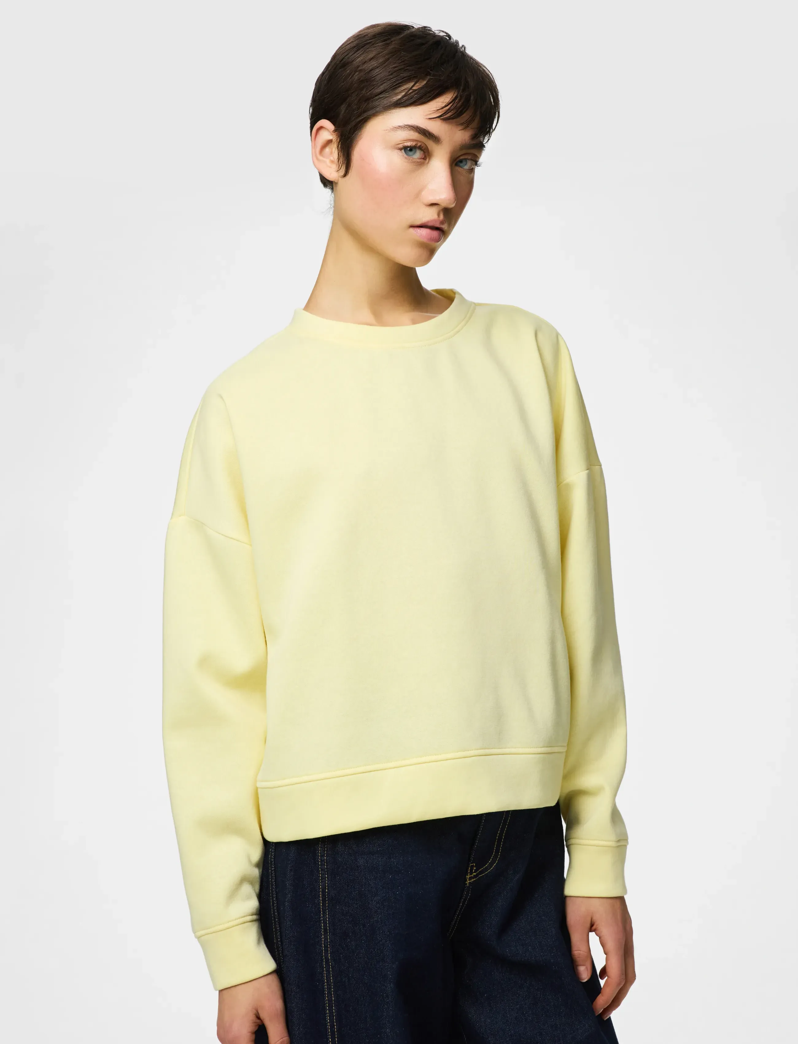 Pieces PCCHILLI LS SWEAT NOOS BC - Kleidung - FRENCH VANILLA / yellow