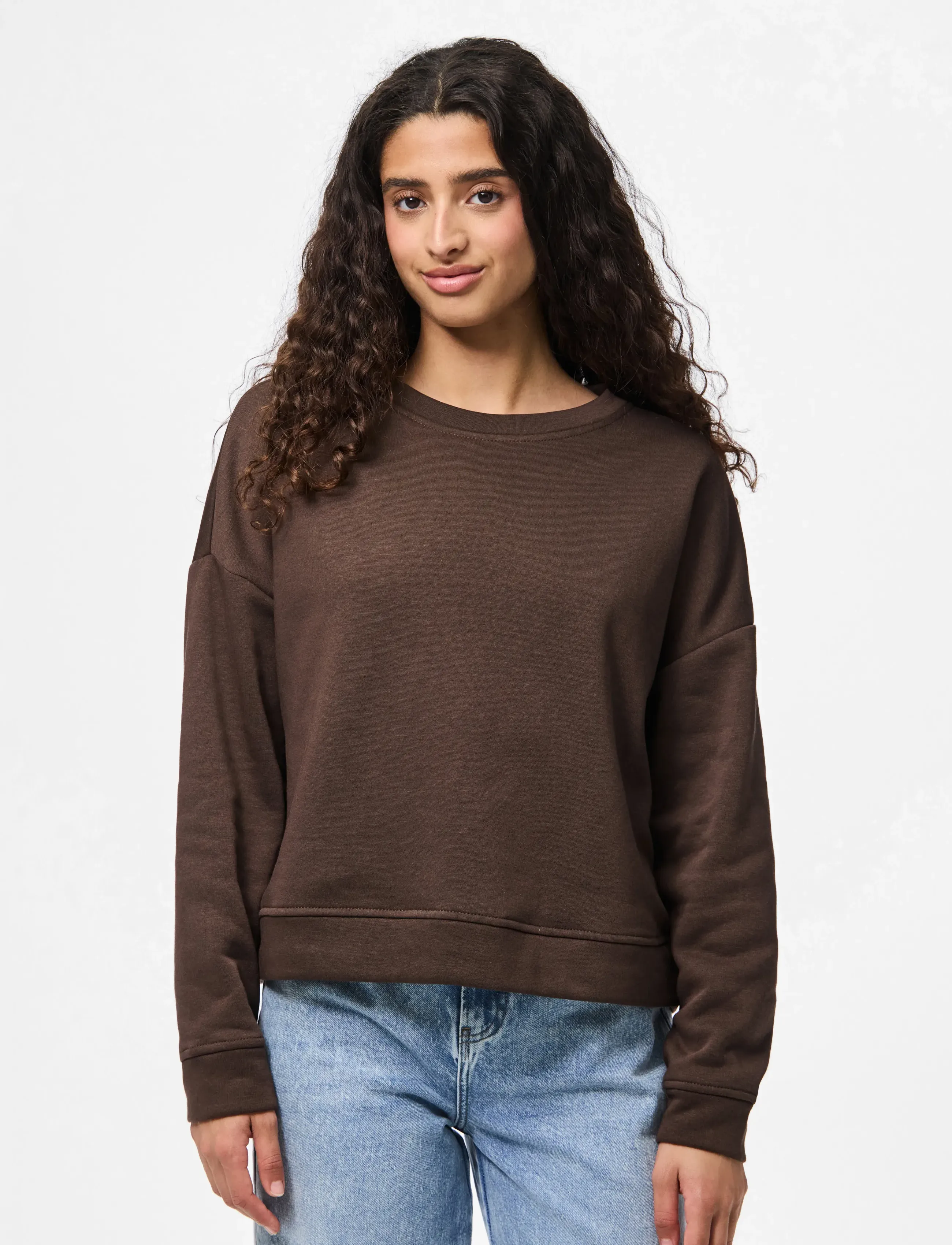 Pieces Pcchilli Ls Sweat Noos Bc, XL, Sweatshirts & Hoodies, Braun - Sweatshirts, Frauen